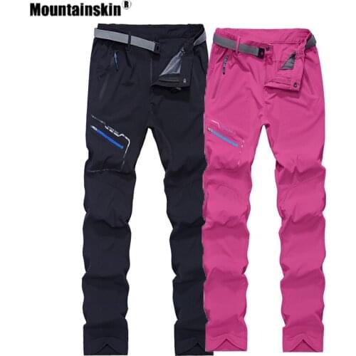 Mountainskin Summer Men Womens Hiking Sports Elastic Pants Quick Dry Breathable Outdoor Trekking Camping Fishing Trousers VA763