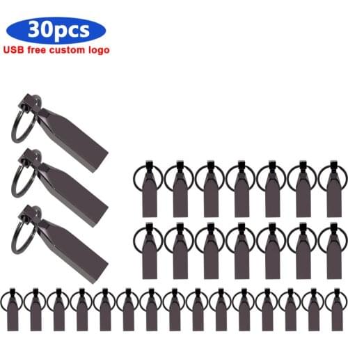 30pcs/lot New Style Metal usb flash drive 4GB 8G 16G 32G 64G 128G pen drive pendrive u disk memoria cel usb stick