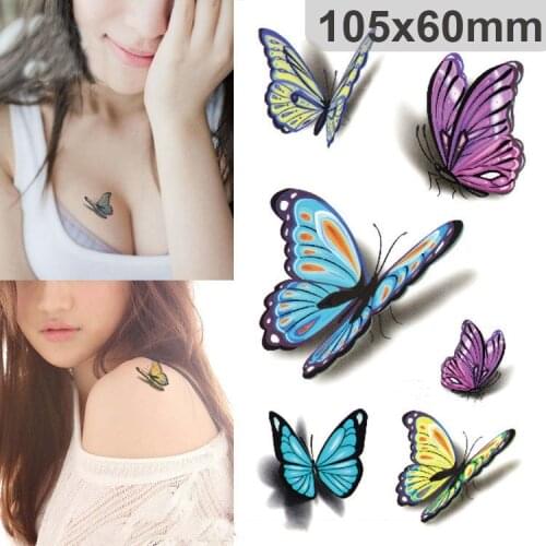 Charming 3D Temporary Butterfly Tattoo Sticker Body Art Removable Waterproof Delicate DIY 3D Temporary Tattoo Sticker