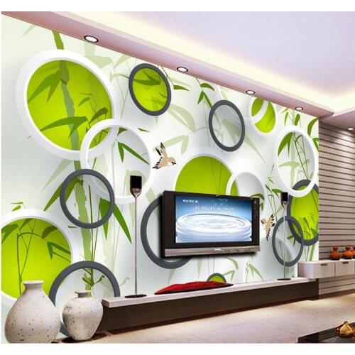 Custom any size Bamboo Bird 3D TV backdrop mural 3d wallpaper 3d wall papers for tv backdrop