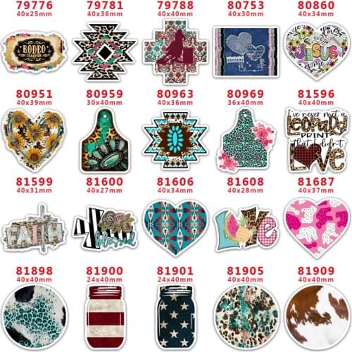 DIY Craft Supplies Sewing Accessories Cartoon Leopard Grain Printed Planar Resins Mold 10 Pieces. PR-79776