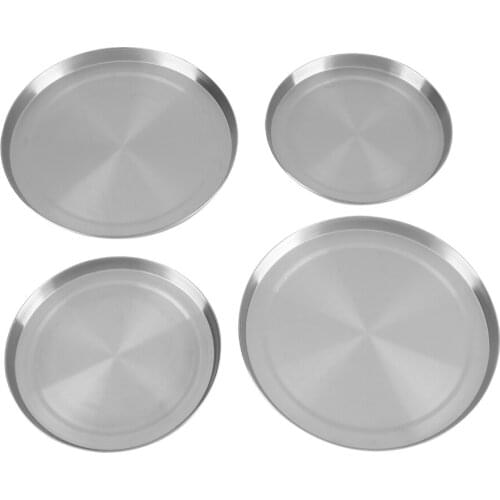 Size M/L 4Pcs/Set Stainless Steel Kitchen Stove Top Covers Cooker Protection Kitchen Portable Cookware Cover Lid Cooking Tool