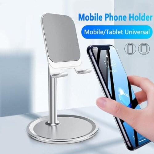 Adjustable Cell Phone Desk Stand Holder Aluminum Desktop Portable Universal Stable Holder Mount Cradle Bracket