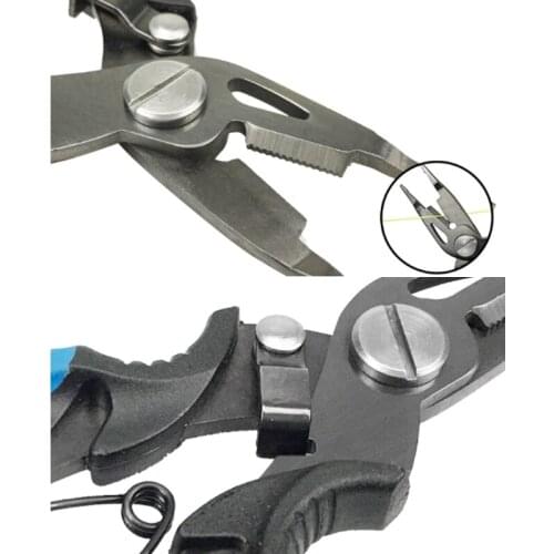 Stainless Steel Fishing Pliers Scissors Line Cutter Braid Cutter Hook Remover W8EE