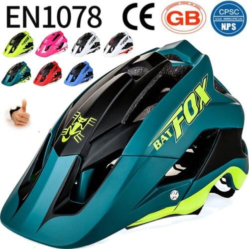 Batfox Overall Molding Bike Helmet High Quality Sports Ultralight Bicycle Cycling Helmets MTB Dh Am Casco Ciclismo Bicicleta