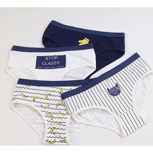 Cute Cartoon Fruit Cotton Girls Underwear Breathable Printed Panties Women Strawberry Pure Soft And Skin-friendly