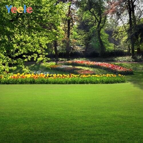 Spring Park Grassland Flower Scenery Photography Backdrop Vinyl Photographic Background For Photo Studio Photophone Photozone