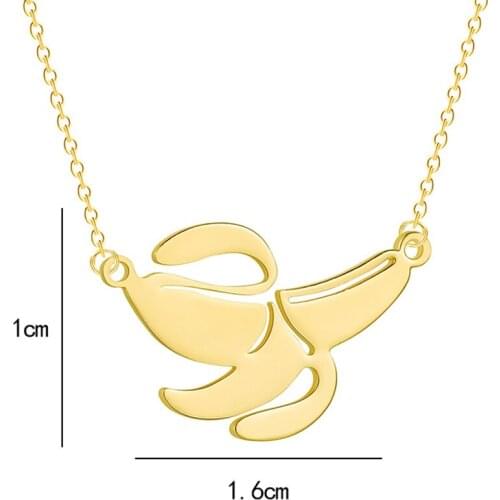 2020 new fashion jewelry on the neck banana necklaces women couple cute fruit pendants stainless steel gold chains necklaces
