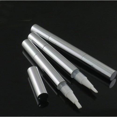 3ml silver plastic cosmetic pen for lip gloss balm mascara /eyelash growing liquid/spot/whelk removal art nail toothwhitening