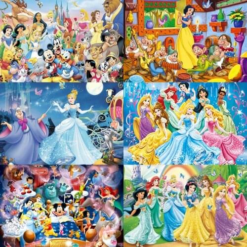 Full Drill Square/Round 5D Diamond Painting Disney Cartoon Characters Group Photo Disney Princess Diamond Embroidery