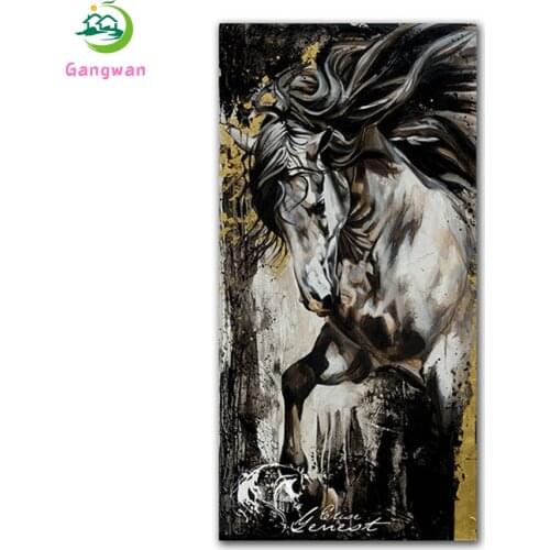 Diamond Embroidery Abstract animal art, horse Picture Of Diamond Painting Full Square round drill Mosaic Cross Stitch Wall Art