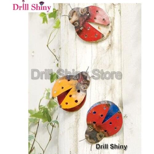 Diamond Painting 5D Full Cross Stitch Animal Ladybug Handmade Diamond Embroidery Mosaic DIY Crafts Uutdoor Wall Decor