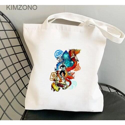 Avatar the Last Airbender shopping bag eco canvas grocery cotton reusable bolsa bag cloth bolsas ecologicas sac tissu