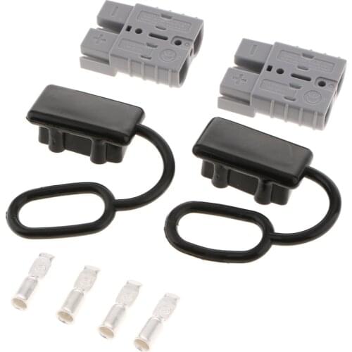 50A battery cable quick release connector for Winch Trail, 2 pieces, gray