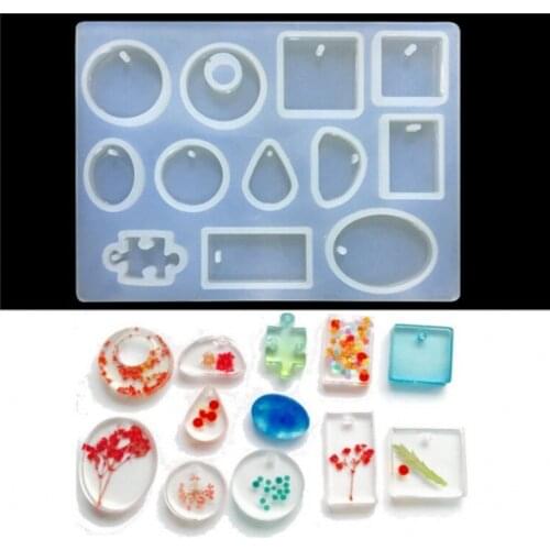 Necklace Pendant Concrete Molds DIY handmade jewelry drops Resin Molds Creative cement Pendant Molds