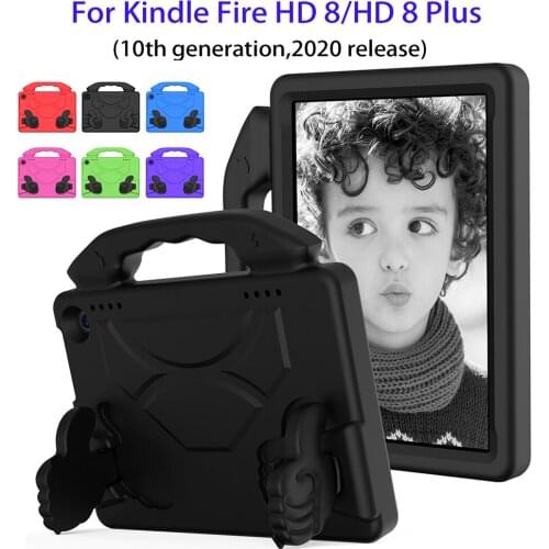 Tab Case for All-New Kindle Fire HD 8 & HD 8 Plus (10th Gen,2020 Release),EVA Lightweight Shockproof Kid-Proof Cover with Stand