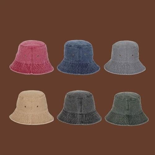 MYZW Woman Spring Vintage Cowboy Bucket Cap Girls Retro Hat Fisherman Beaines Ladies Panama Headwear Sunscreen Gorros Flat Top