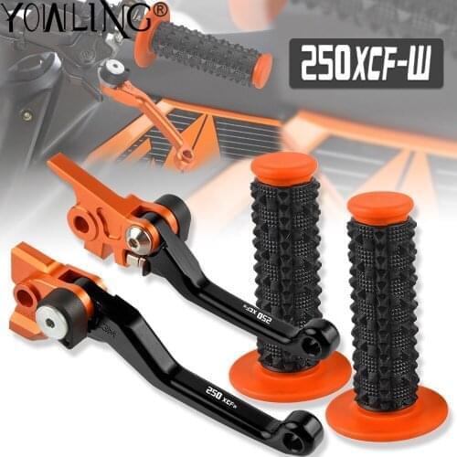 For 250XCFW 250 XCFW 250 XCF-W 2007 2008 2009 2010 2011 2012 2013 Motorcycle CNC Dirt Bike Brake Clutch Levers Rubber Handle Bar