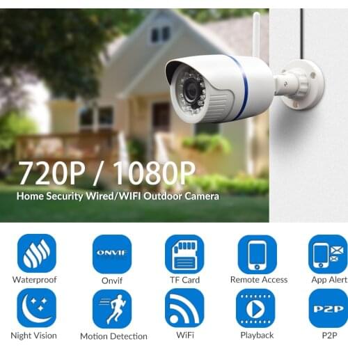 HD 1080P Wifi IP Camera Outdoor Wireless Home Security Camera Waterproof Audio Micro Bullet Camera CCTV Onvif Camera Camhi