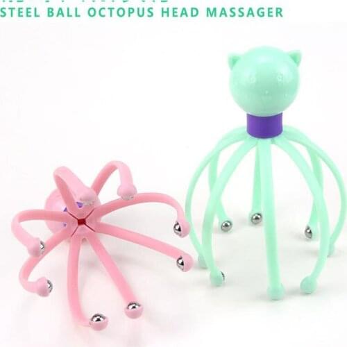Head Scalp Massager Comb Neck Magnetic Massage Octopus Claws Roller Ball Relax SPA Hair Care for Hair Growth Stress Relief Rest