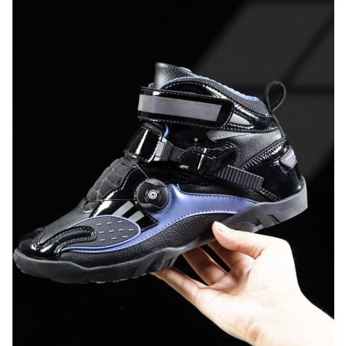 Motorcycle riding shoes male knight four seasons winter cross-country motorcycle boots racing short boots