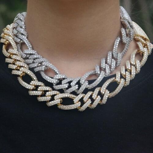 Hip hop diamond Figaro CUBAN CHAIN mens Necklace