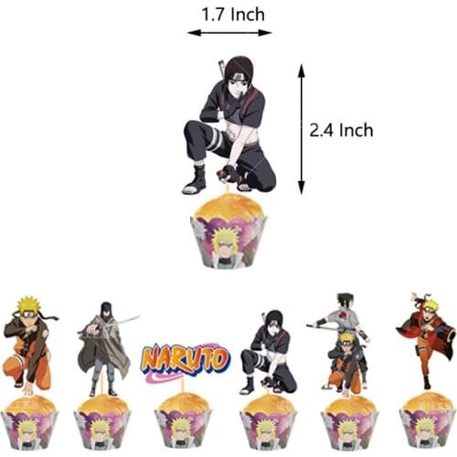 Naruto Theme Party Set Childrens Birthday Party Decoration Cake Flag Latex Balloon Boy Toy Party Event Decoration Gender Reveal