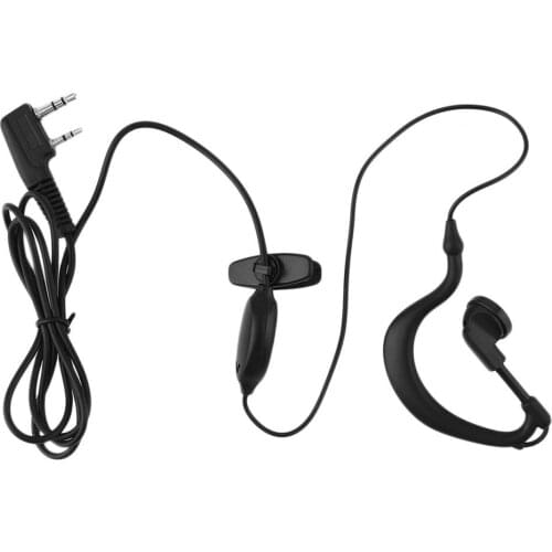 NEW 2 Pin Mic Headset Earpiece Ear Hook Earphone for Baofeng Radio UV 5R 888s