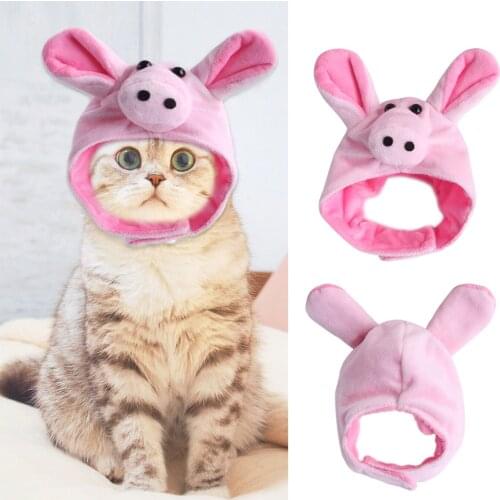 New Style Pet Hats for Cats and Dogs Dress Up Pink Pig Headgear, Cat Hats, Cat Headgear Pet Supplies, Dog Headgear Pet Supplies