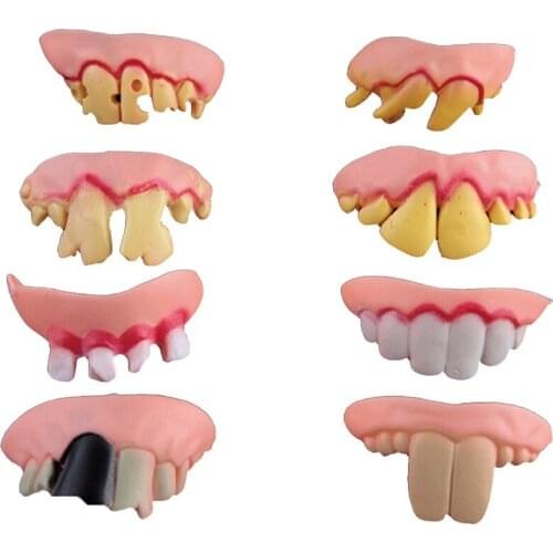 Halloween Decoration Props Practical Jokes Interesting Prank Horror Fun Shocker Novelty Gadgets Funny Denture Teeth Toys 7ZHH032