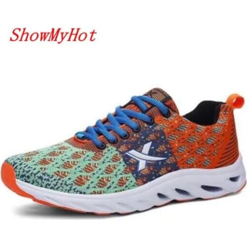 ShowMyHot High Quality Mens Lace Casual Shoes New Summer Style Flat Shoes Breathable Mesh Outdoor Lover