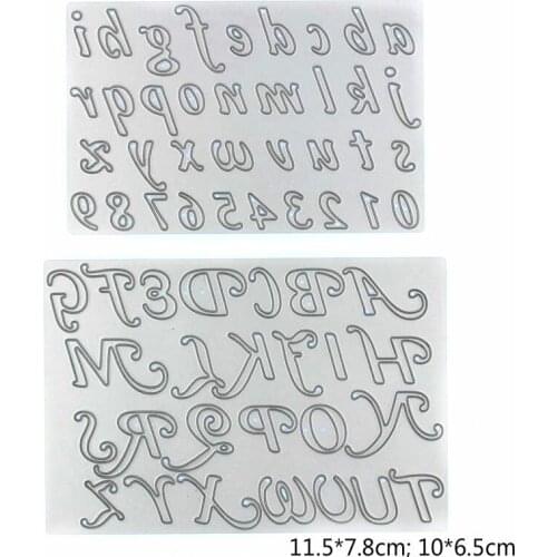 Flourish Letters Metal Cutting Dies Stencil for DIY Scrapbooking Album Embossing Paper Cards Deco Crafts Die Cuts