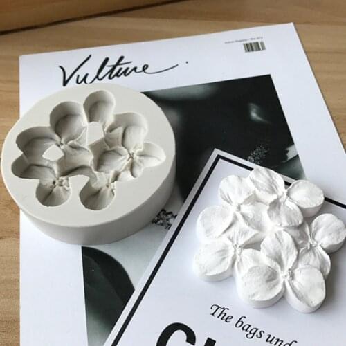 Hydrangea Plaster Silicone Mold Fondant Mould Cake Decorating Tools Chocolate Gumpaste Molds, Sugarcraft, Kitchen Gadget