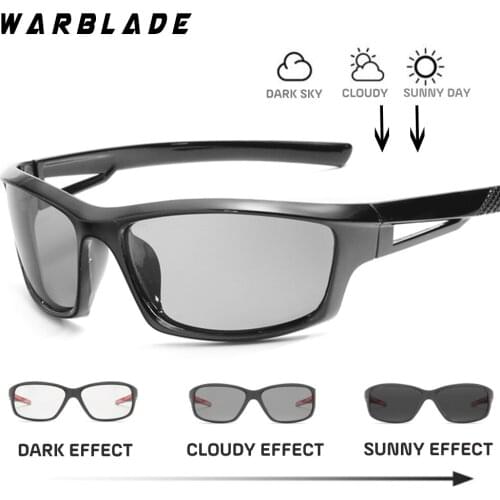 Driving Photochromic Sunglasses Men Polarized Chameleon Discoloration Sun glasses for men oculos de sol masculino WarBLade
