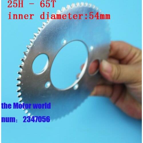 54mm 65 Tooth 25H Rear Chain Sprocket For 2 Stroke 47cc 49cc Engine Mini ATV 4 Wheeler Pocket Bike Scooter Goped