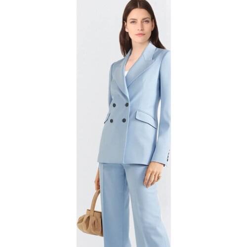 One Button Peak Lapel Women Pantsuits Work Pant Suits OL 2 Piece Sets Women Blazer(Jacket+Pant Suit)For Women Set Party