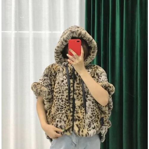 Women Leopard Printed coat hoodies jacket 2020 new casual fashion loose batwing sleeve overcoat