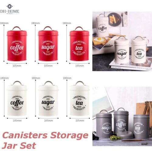 1-3 portable storage cans, multifunctional tea cans, coffee cans, home decoration containers, sugar cans, kitchen storage cans