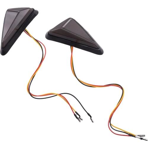 1 Set Triangle Universal Amber White LED Turn Signal DRL Blinker Lights For Straddling Locomotives Motorcycle Electric Car 12V