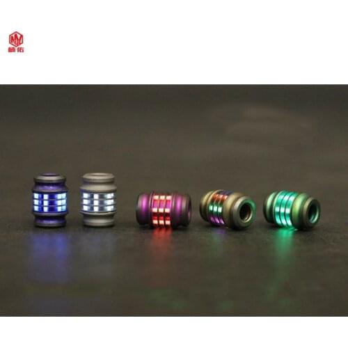 1PCS Titanium Alloy Knife Beads Paracord Can Be Installed Tritium Gas Tube Outdoor EDC Gadgets Survival Parachute Beads Fashion