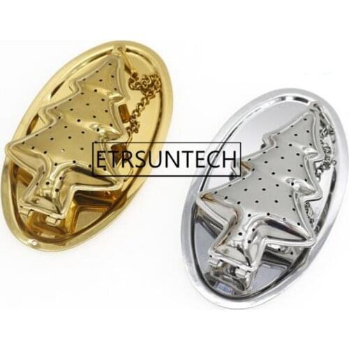 100sets Christmas Tree Shaped Tea Infuser Stainless Steel Tea Strainer Reusable Loose Leaf Tea Coffee Filter
