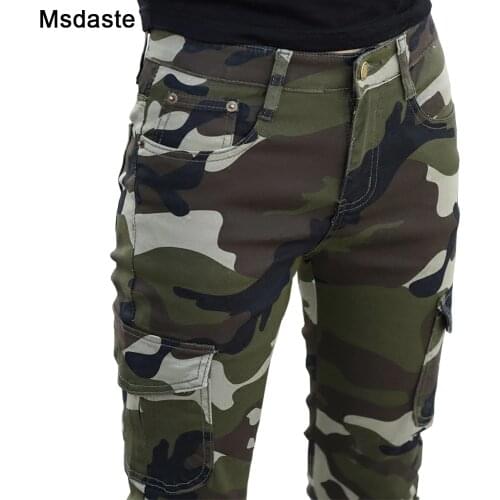 2019 Autumn Women Pencil Trousers Camouflage Army Green Slim Bodycon Girl Pants Leggings Femme Joggers Pantalones Mujer 26~34