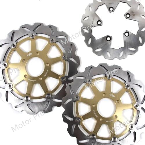 3PCS Front Rear Brake Disc Disk Rotor For Suzuki GSXR1300 GSX R GSX1300R Hayabusa 1999 2000 2001 2002 2003 2004 2005 2006 2007