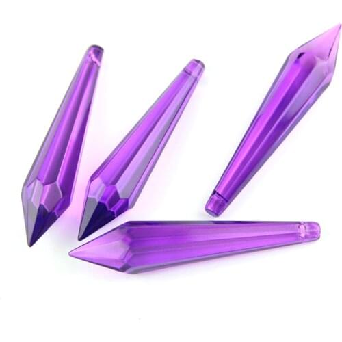 38mm/63mm/76mm 10pcs/50pcs/200pcs Colorful Crystal Glass U-drop Prism Chandelier Parts for Home Street Lighting Decoration