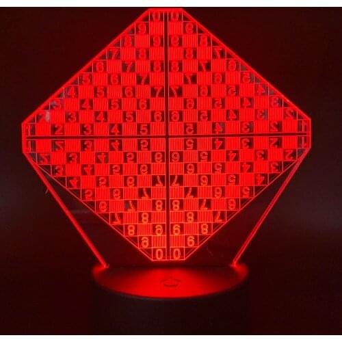 3D Lamp Digital chessboard Night Light for Children Sleep Room Animal Lamp dropshipping Nightlights decorative Led Night Light