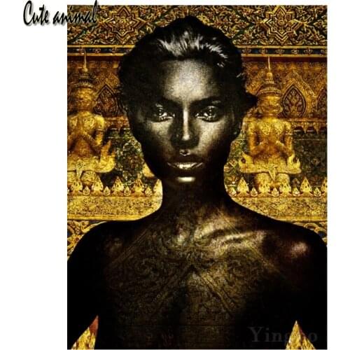 5D DIY Diamond Painting African woman Diamond Embroidery Cross Stitch full Round/Square diamond Mosaic girl bedroom decor