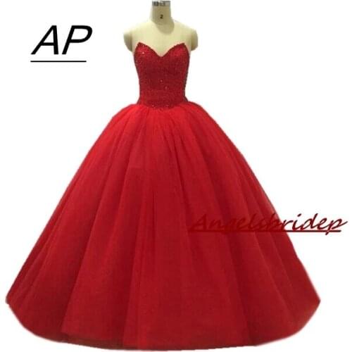 ANGELSBRIDEP Tulle Ball Gown Quinceanera Dress 2021 Elegant Beadings Sequins For 15 Years Vestidos De 15 Anos Vestido Debutante