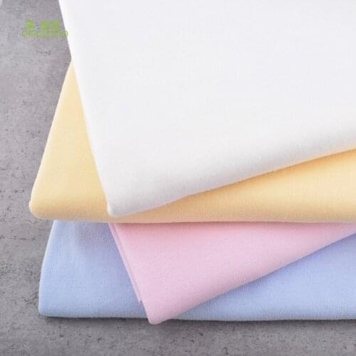 Chainho,4pcs/lot,Solid Colour Series,Dyed Knitted Cotton Fabric,For DIY Quilting&Sewing Baby&Childrens Clothes Material,50x50cm