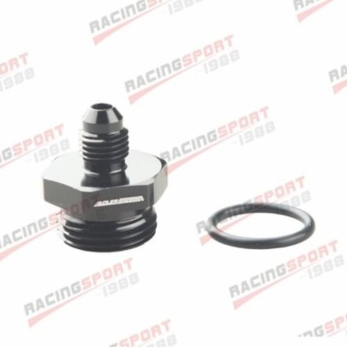 Black AN4 Male Flare To AN10 Straight Cut O-Ring Fitting Adapter Aluminum Alloy