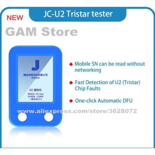 For iPhone U2 Charge IC Tester JC Tristar Detector Reader Tool Fast Detector Faulty Fast Testing Machine SN Serial Number JC-U2